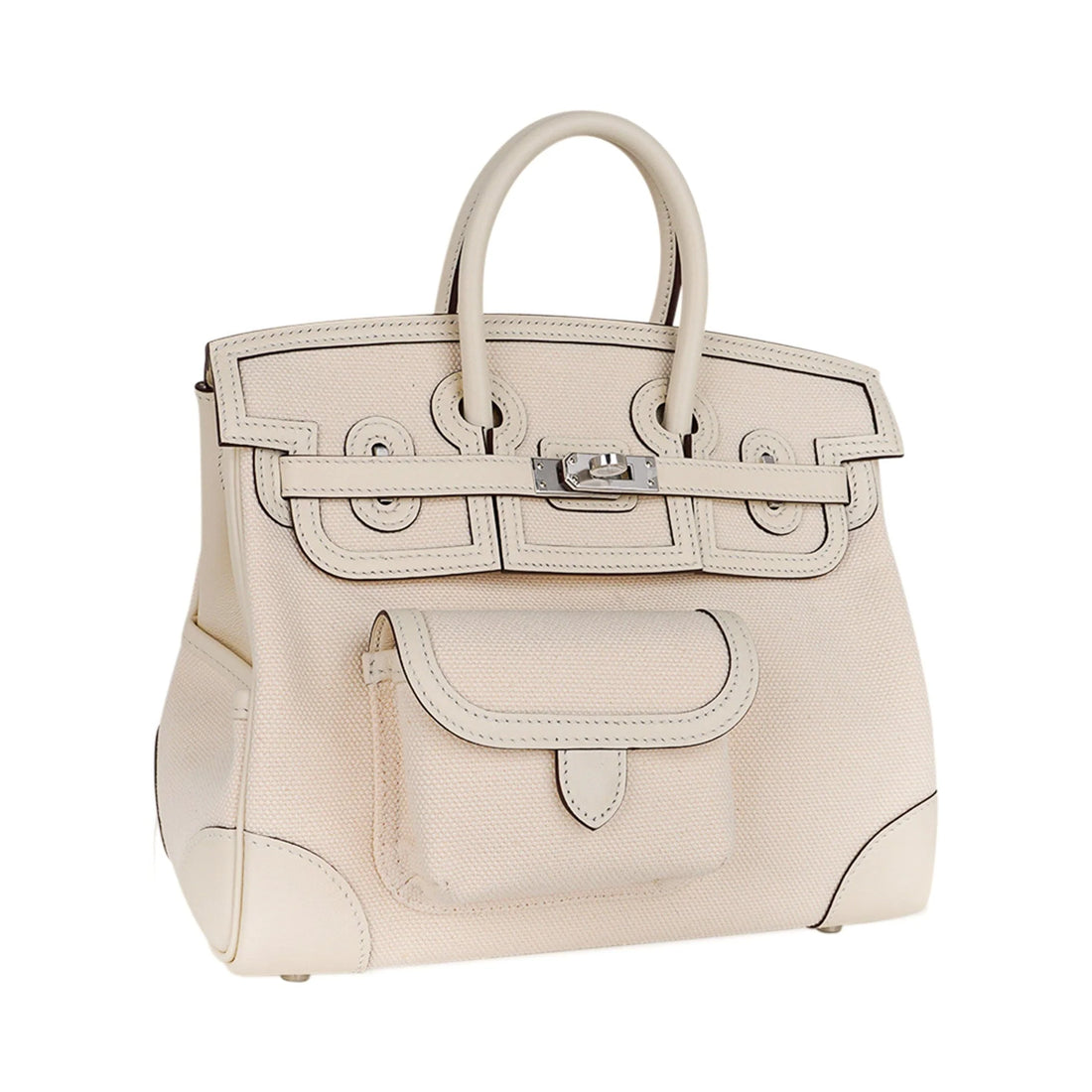 Utility Tote Bag | Minimalist Cream Structured Handbag