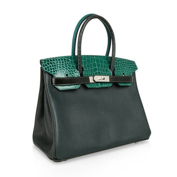Patchwork Emerald Green Crocodile & Six Skins